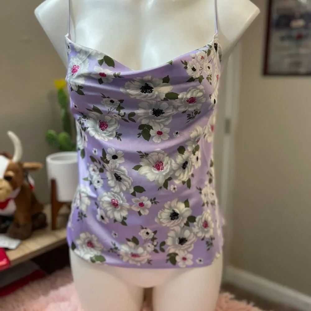 Floral silk blouse